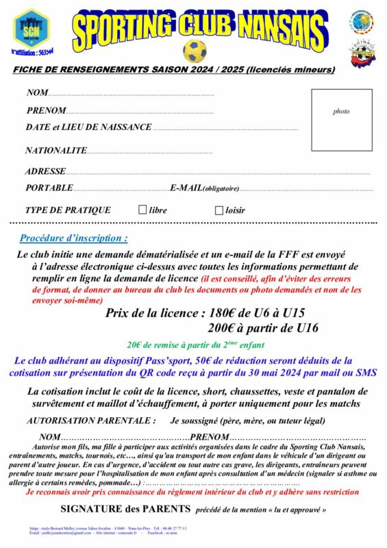 SC Nansais – Club de Football de Nans-les -Pins – Var (83)